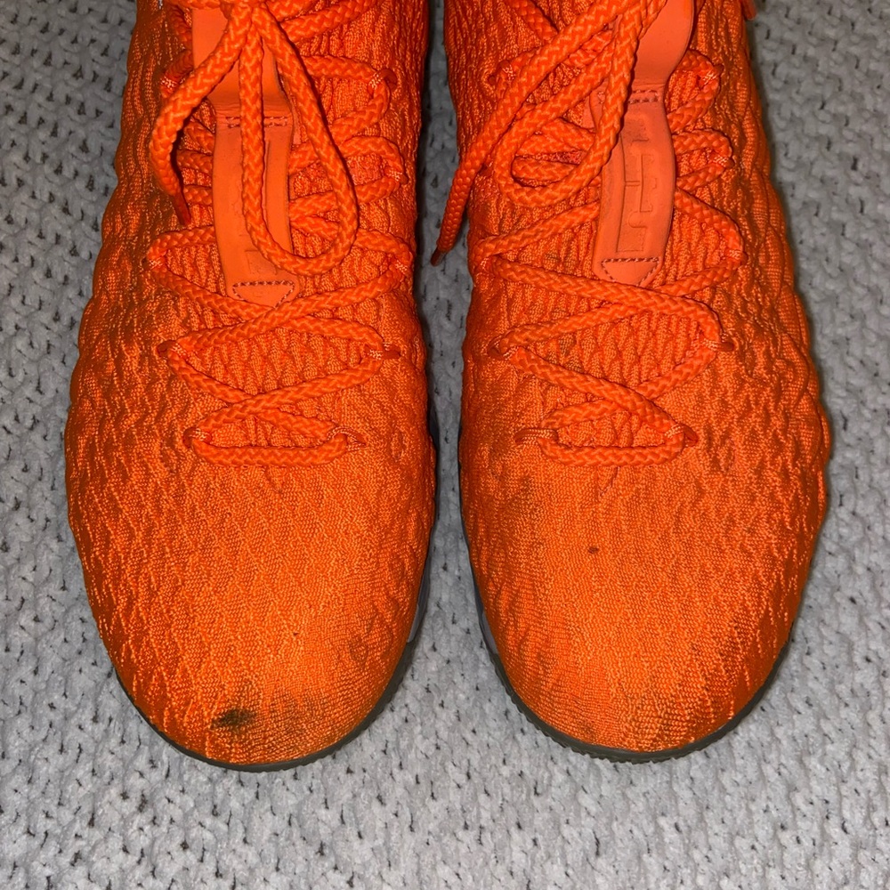 Limited Edition Lebron 15 Orange Box Basketball Shoes - Picture 8 of 15